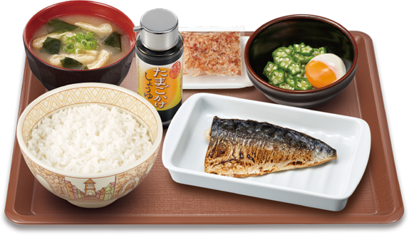 塩さばまぜのっけ朝食