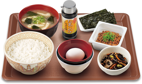 納豆たまかけ朝食
