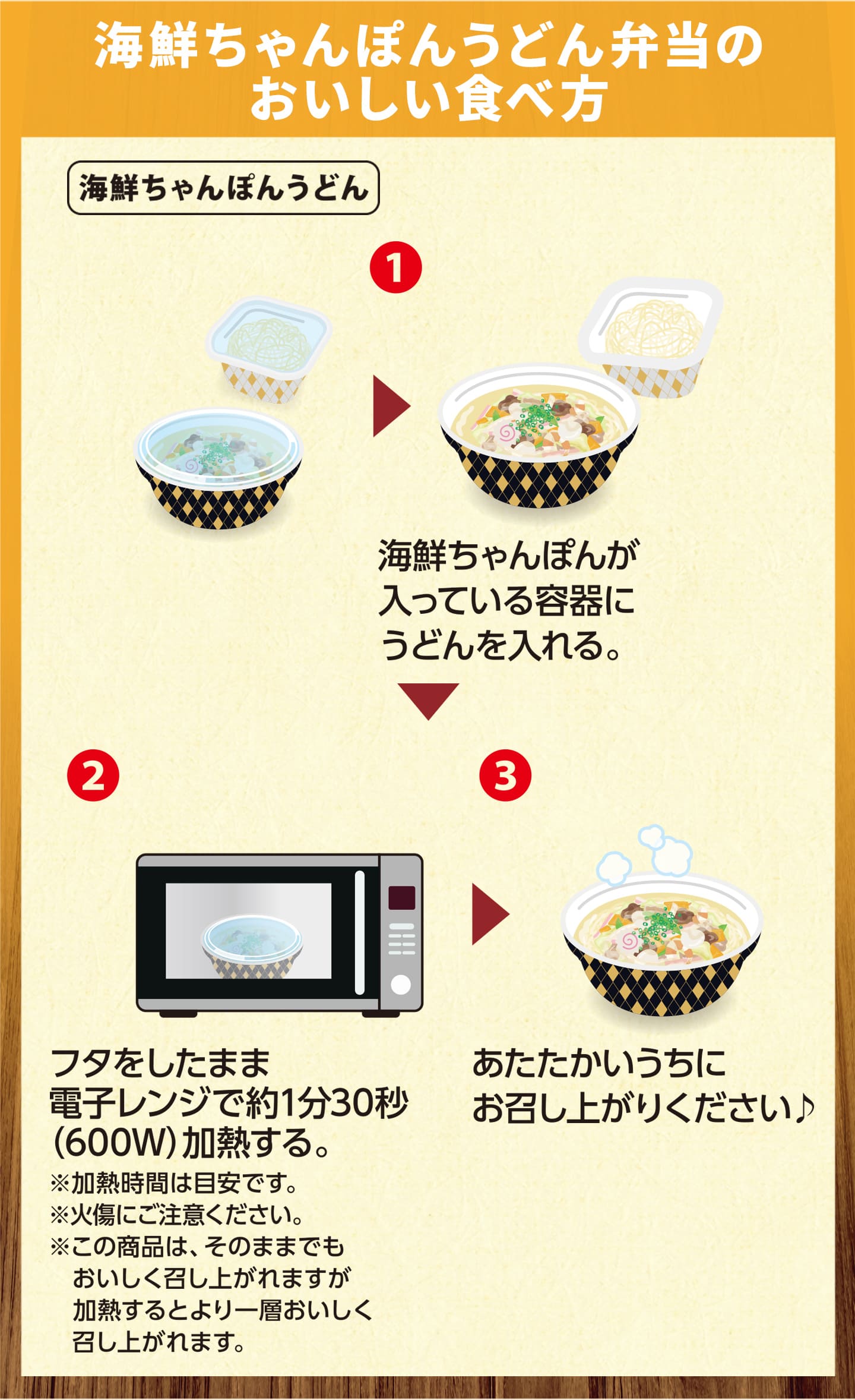 ちゃんぽんうどん弁当の美味しい食べ方