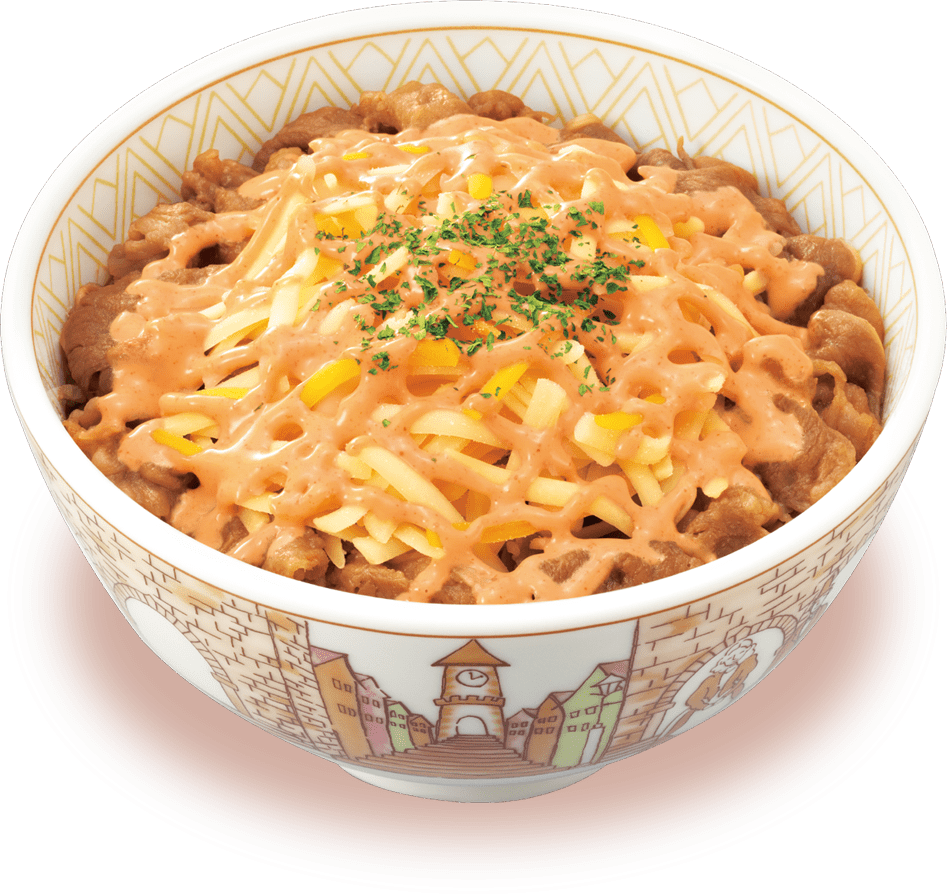明太マヨチーズ牛丼