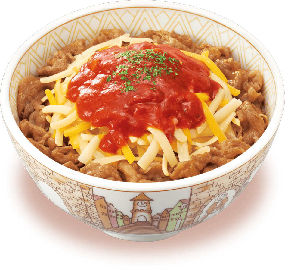 トマトチーズ牛丼