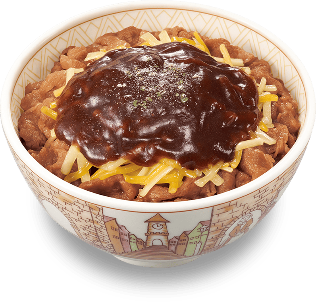 デミグラスチーズ牛丼