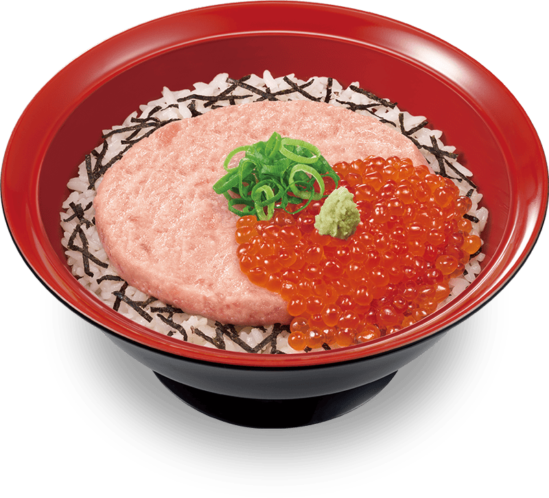 いくらハーフ・まぐろたたき丼