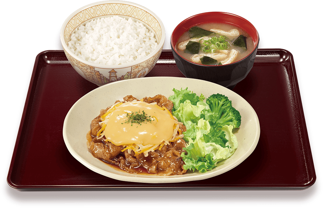 チーズ牛カルビ焼肉定食