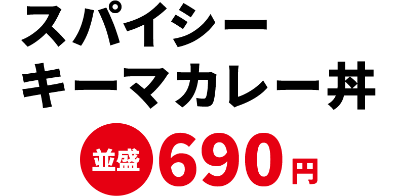 スパイシーキーマカレー丼 並盛690円