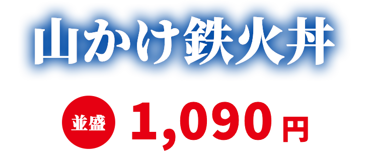 山かけ鉄火丼 並盛1,090円