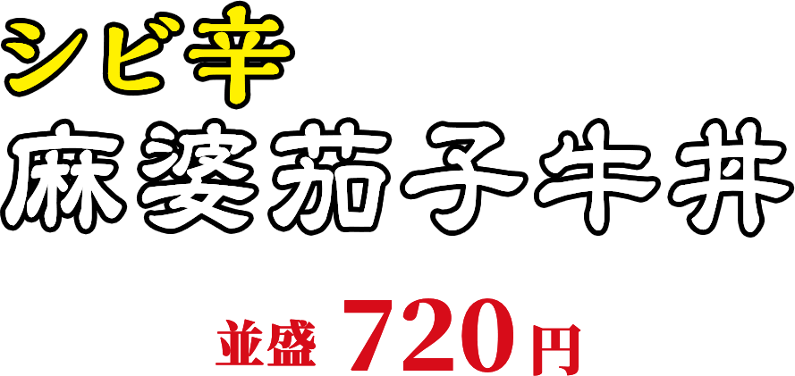 シビ辛麻婆茄子牛丼 並盛720円