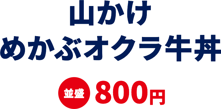 山かけめかぶオクラ牛丼 並盛800円