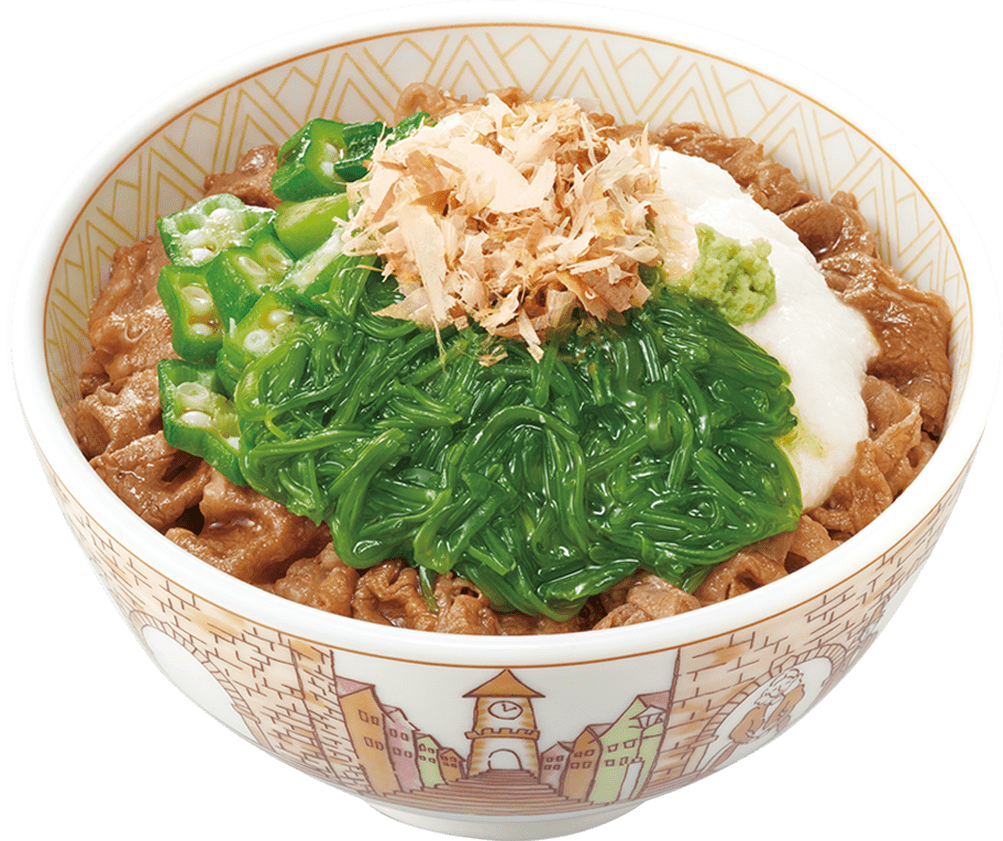 めかぶ牛丼