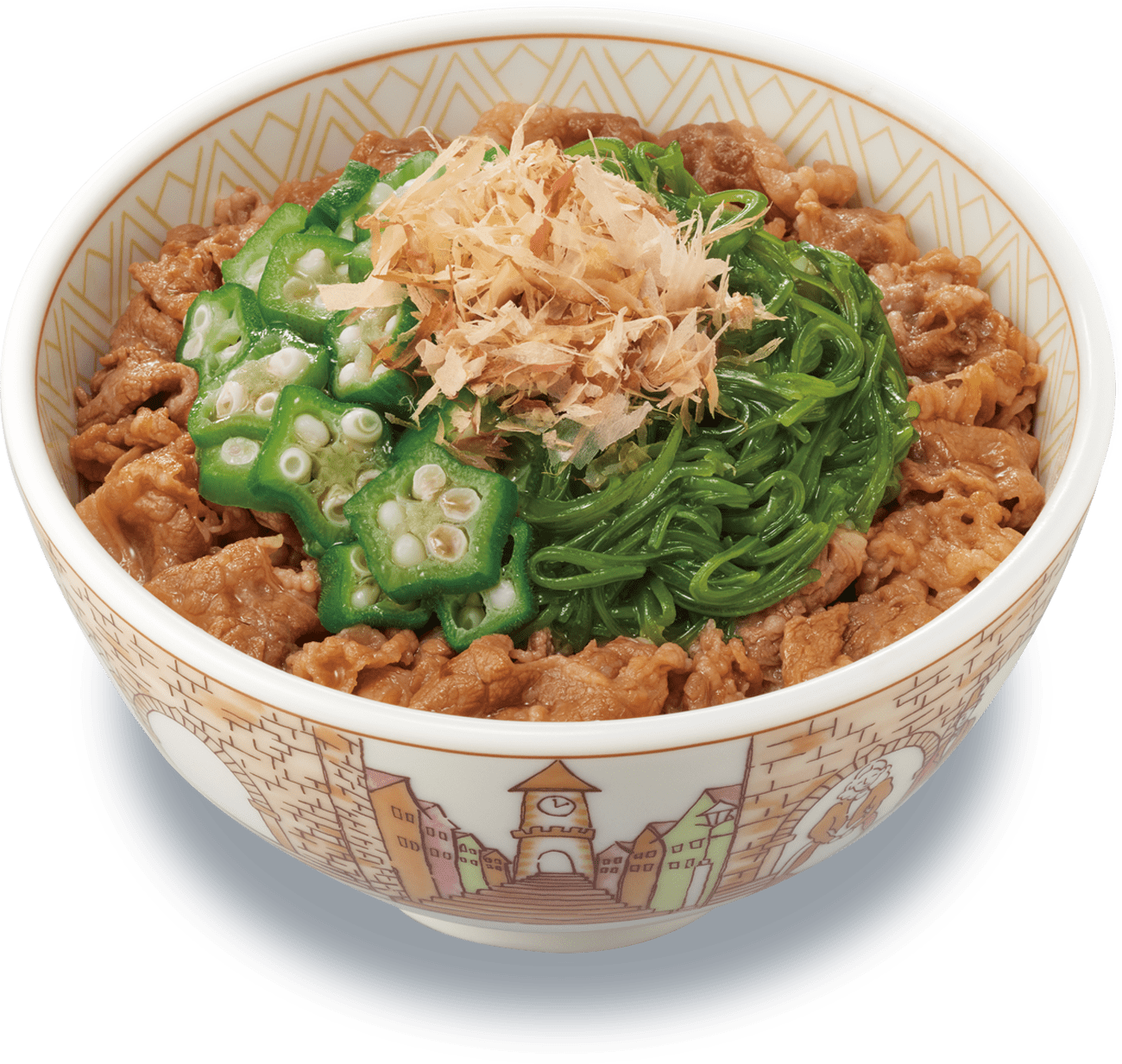 めかぶオクラ牛丼