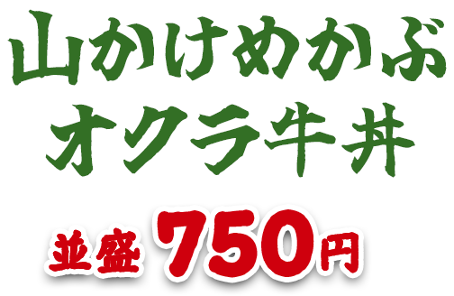 山かけめかぶオクラ牛丼