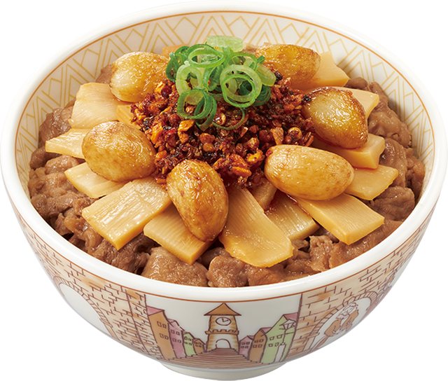 にんにく食べラー・メンマ牛丼