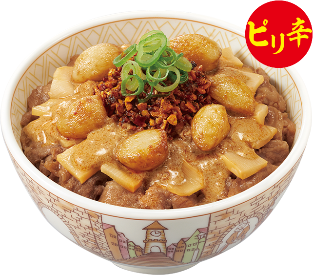 にんにくピリ辛ゴマだれ食べラー・メンマ牛丼