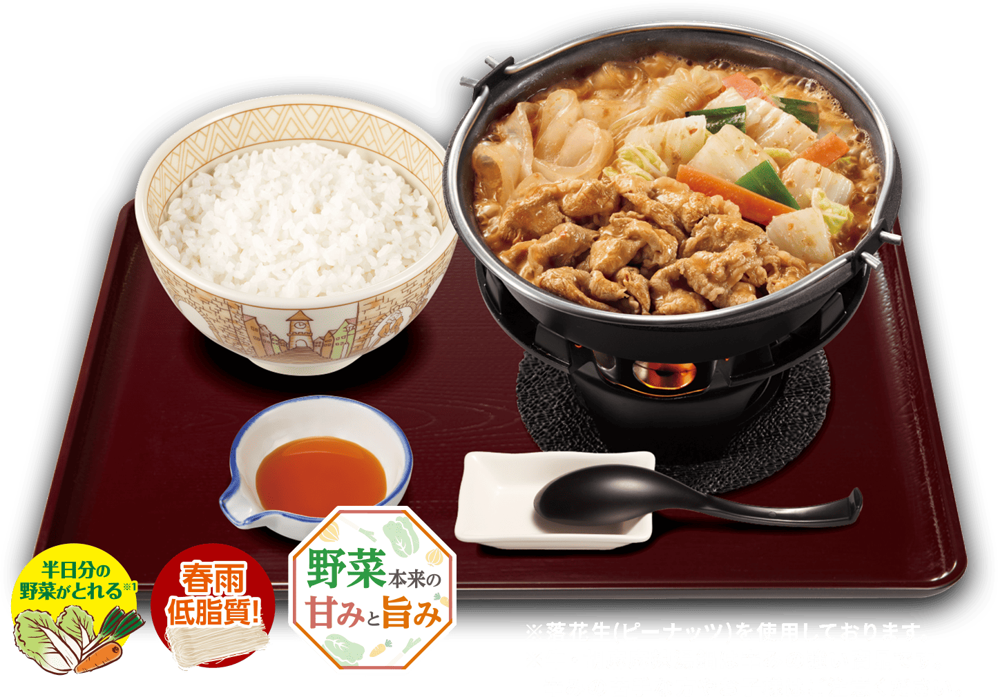 牛・胡麻麻辣湯鍋定食