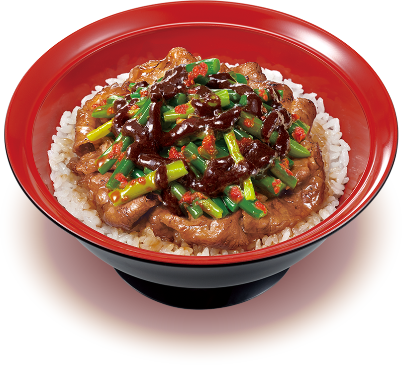 黒マー油ニンニクの芽牛カルビ丼