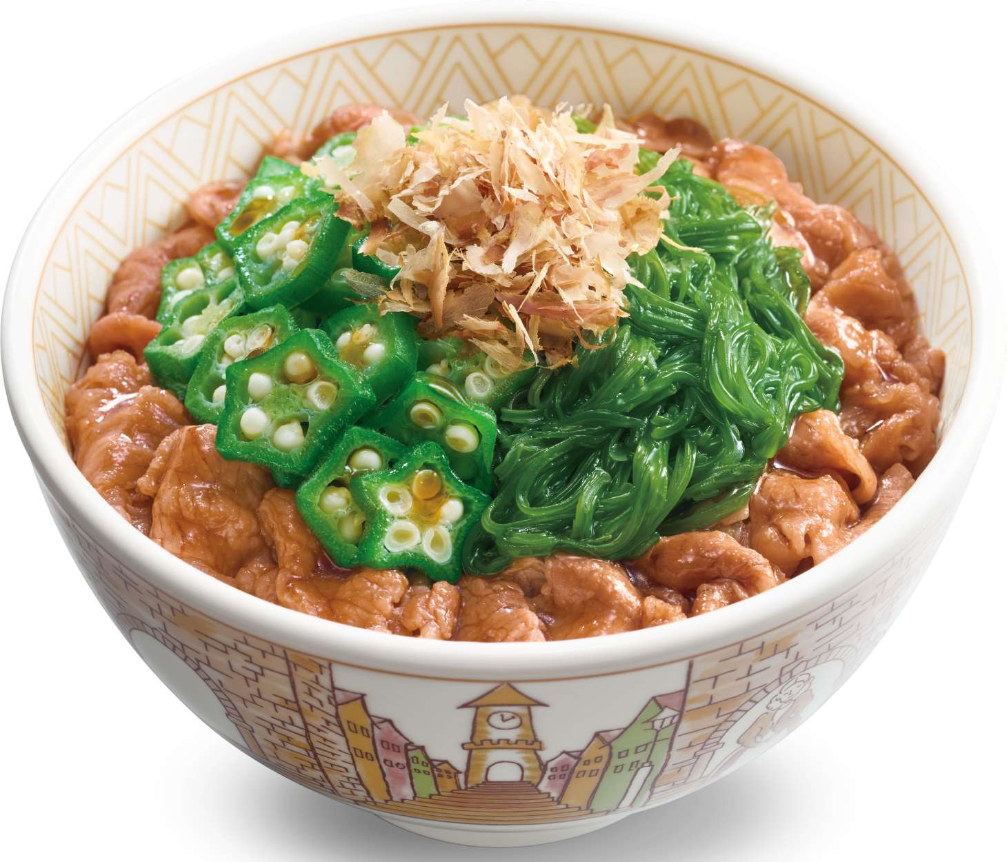 めかぶオクラ牛丼