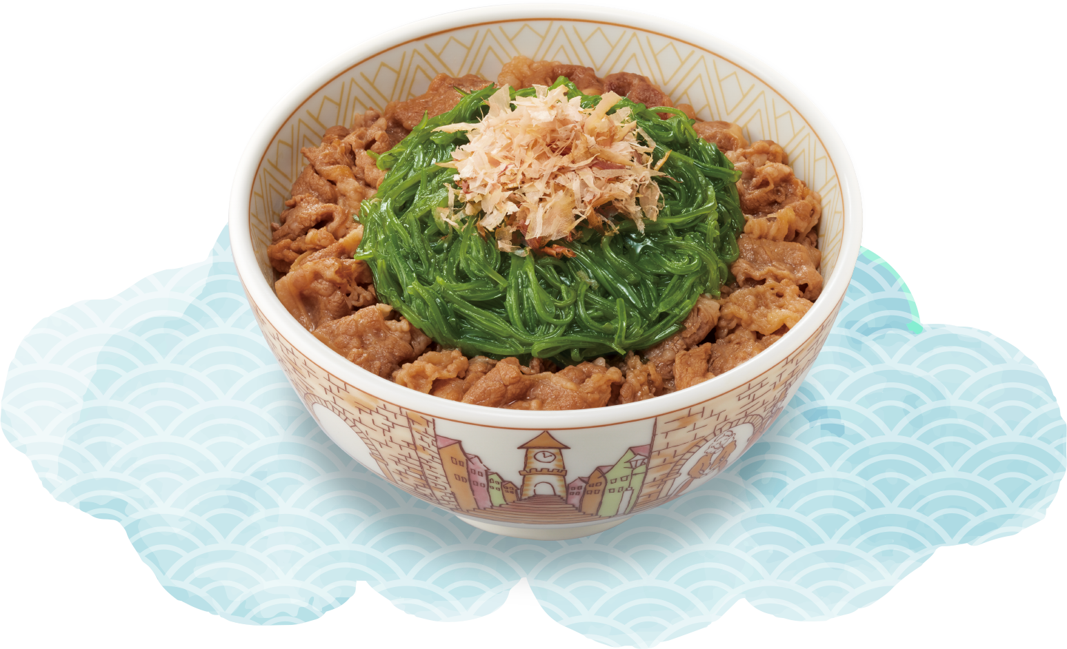 たっぷりめかぶ牛丼