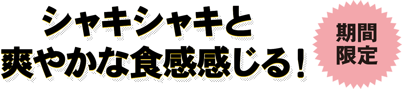 シャキシャキと爽やかな食感感じる！