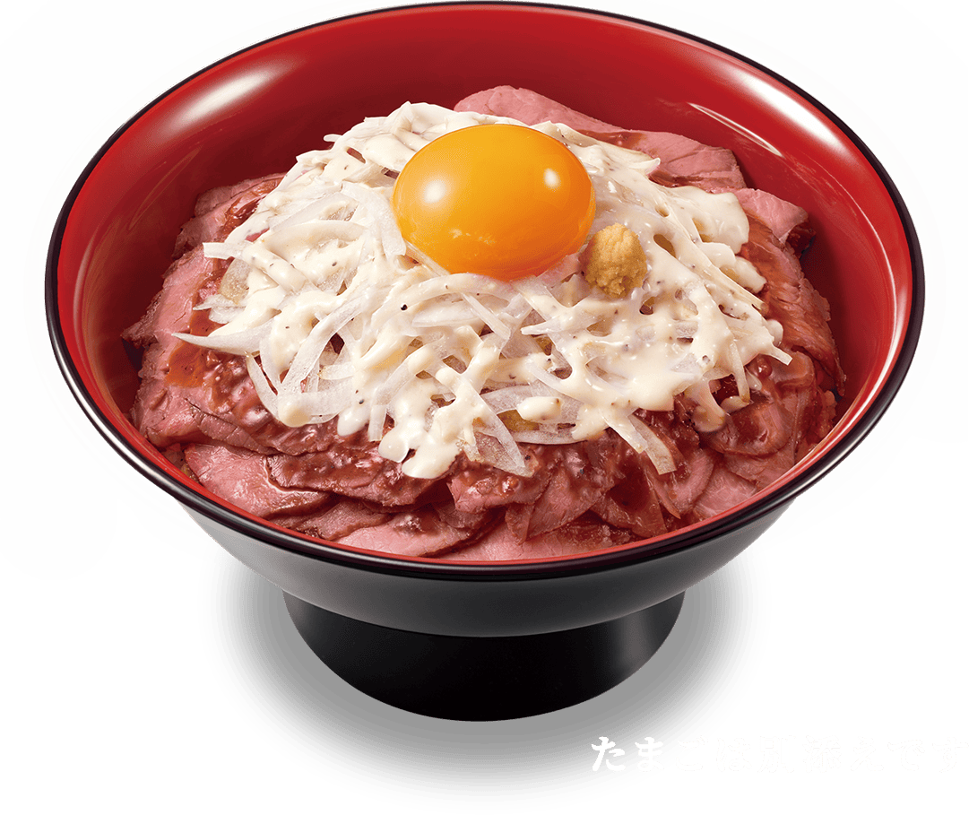 サワークリームオニオンメガローストビーフ丼