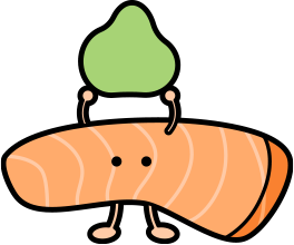 サーモンとわざび