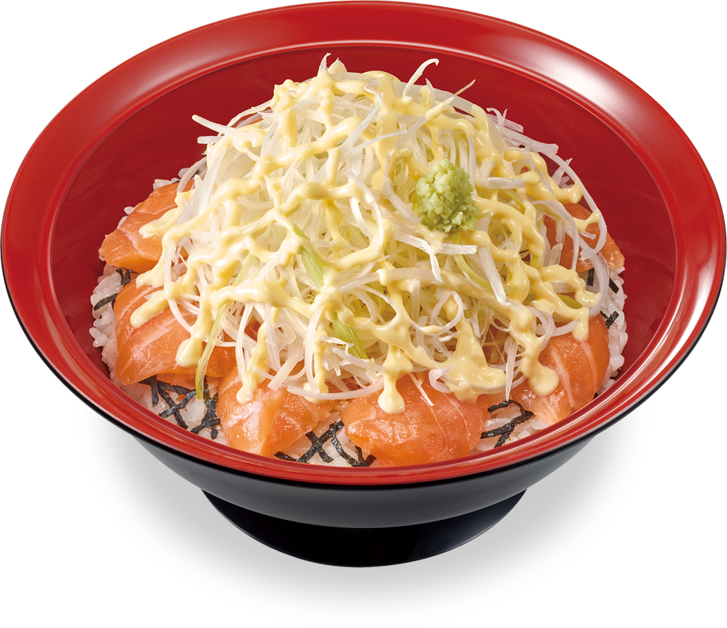 白髪ねぎマヨサーモン丼