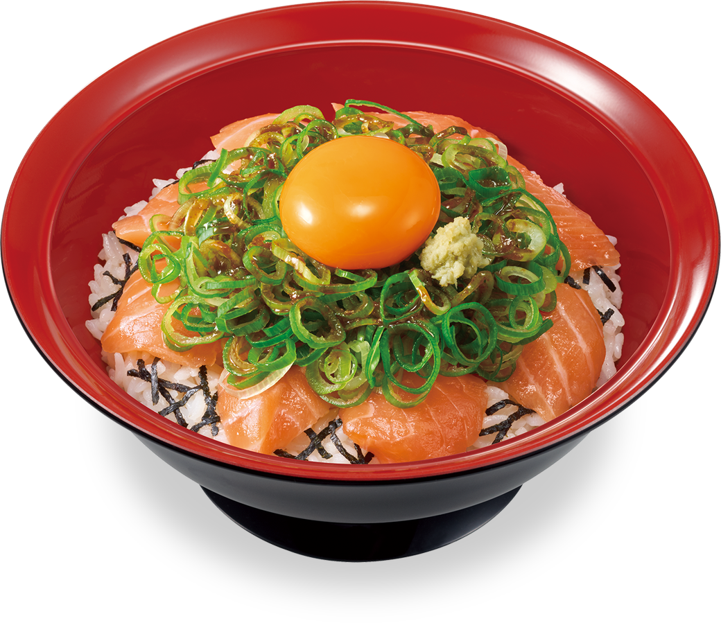 ねぎ玉サーモン丼