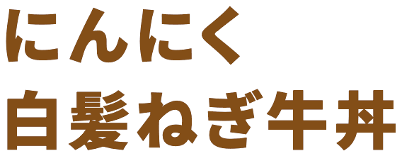 にんにく白髪ねぎ牛丼