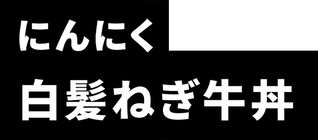 にんにく白髪ねぎ牛丼