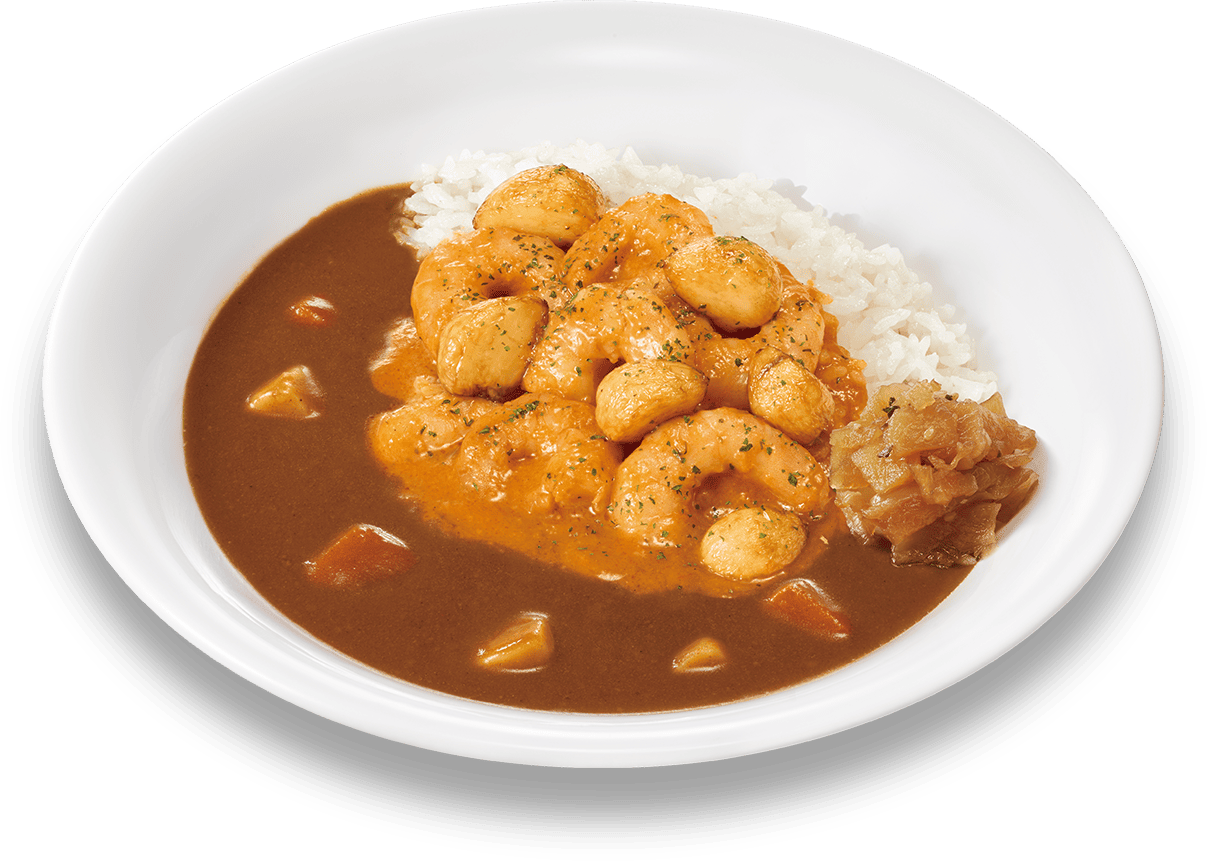 にんにくぷりぷりえびのビスクカレー