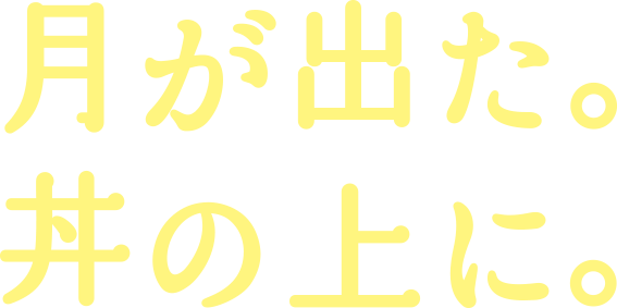 月が出た。丼の上に。