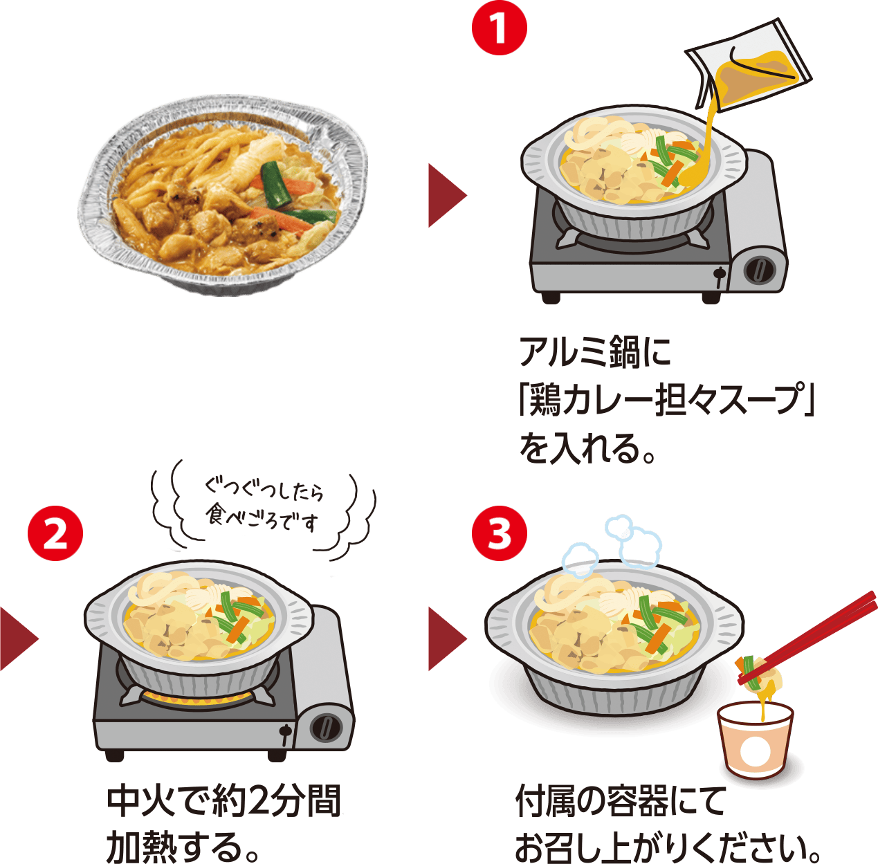 鶏カレー担々鍋のおいしい食べ方