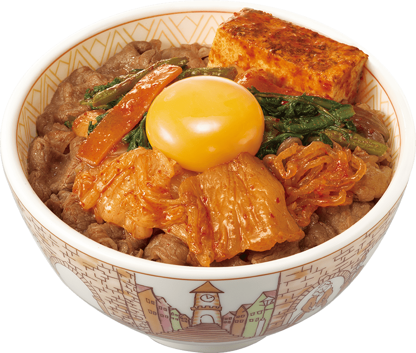 月見旨辛すきやき牛丼