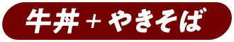 牛丼＋やきそば
